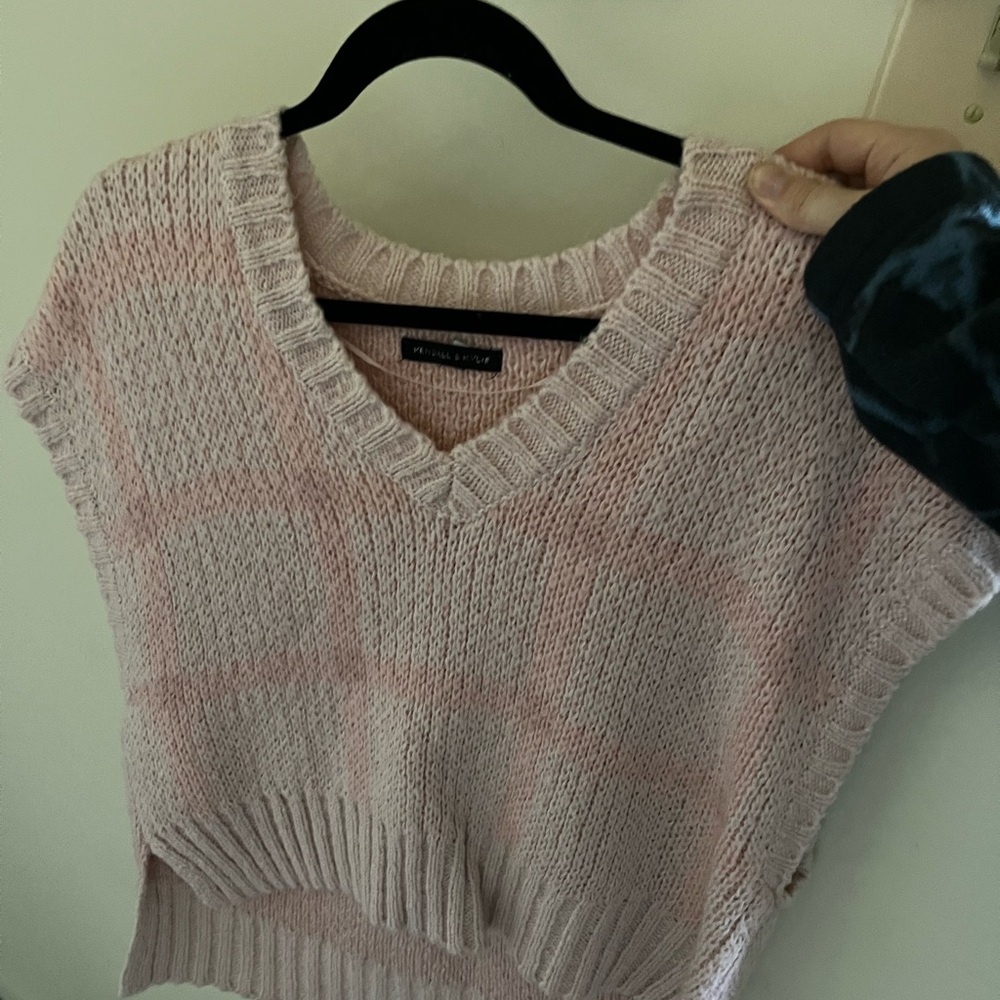 Kendall & Kylie Soft Pink V-Neck Sweater Vest